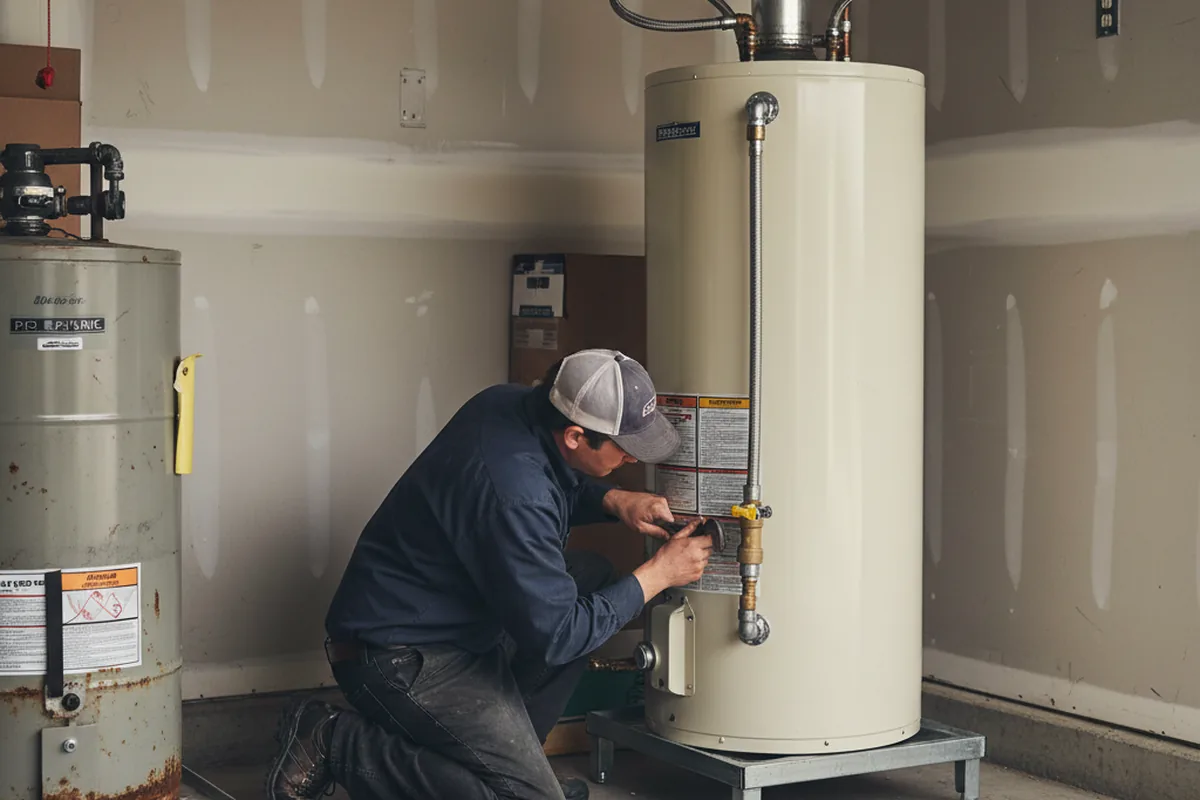 Water heater and shutoff valve replacement in Spirit Lake